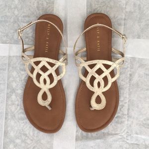 Kelly & Katie Poppie Gold Sandals